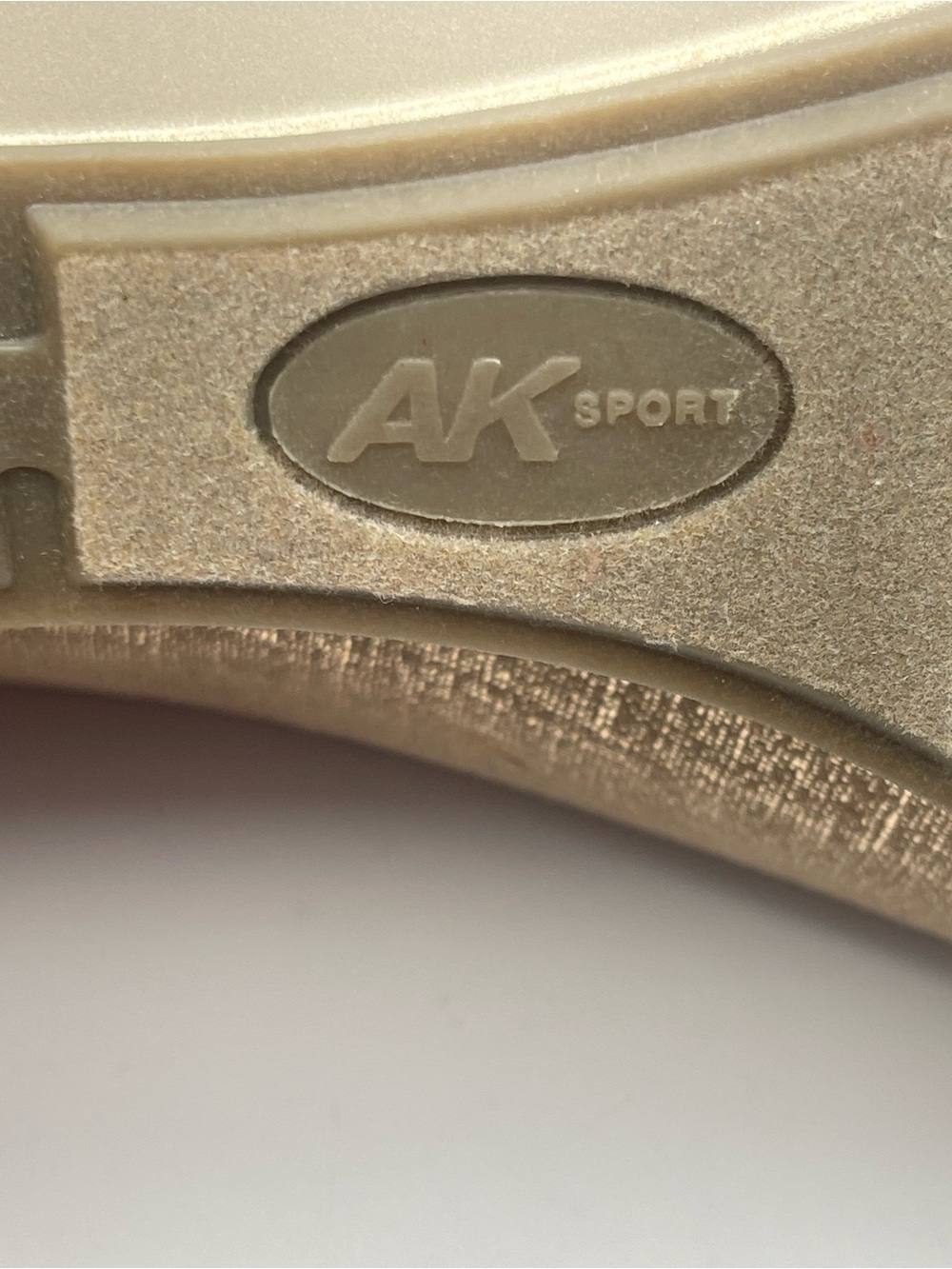 AK Sport Gold Champagne Shimmer Peep Toe Comfort Wedges 7.5M NWOT - Picture 7 of 9
